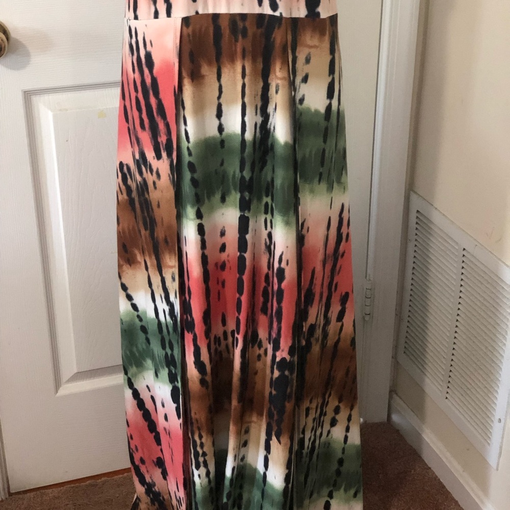 Derek Heart Plus tribal print maxi ruffled dress - Picture 3 of 8